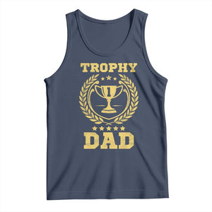 Trophy Dad Tank Top Number One Daddy Funny Dad Joke TS11 Navy Print Your Wear