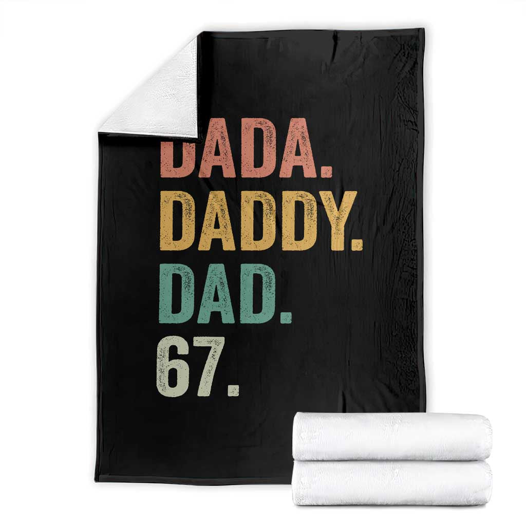 Dada Daddy Dad 67 Throw Blanket Funny Six Seven Father's Day TS11 Black Print Your Wear