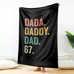 Dada Daddy Dad 67 Throw Blanket Funny Six Seven Father's Day TS11 Print Your Wear