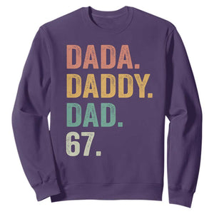 Dada Daddy Dad 67 Sweatshirt Funny Six Seven Father's Day TS11 Purple Print Your Wear
