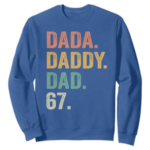 Dada Daddy Dad 67 Sweatshirt Funny Six Seven Father's Day TS11 Royal Blue Print Your Wear