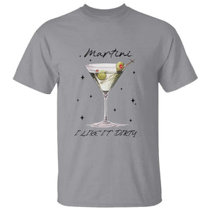 Dirty Martini T Shirt I Like It Dirty Funny Cocktail Glass TS11 Sport Gray Print Your Wear