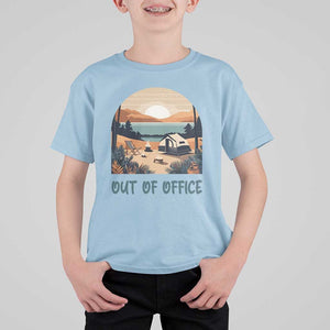 Vacation T Shirt For Kid Out Of Office Travel Blogger TS11 Light Blue Print Your Wear