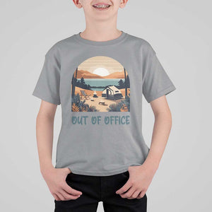 Vacation T Shirt For Kid Out Of Office Travel Blogger TS11 Sport Gray Print Your Wear