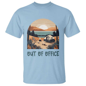 Vacation T Shirt Out Of Office Travel Blogger TS11 Light Blue Print Your Wear