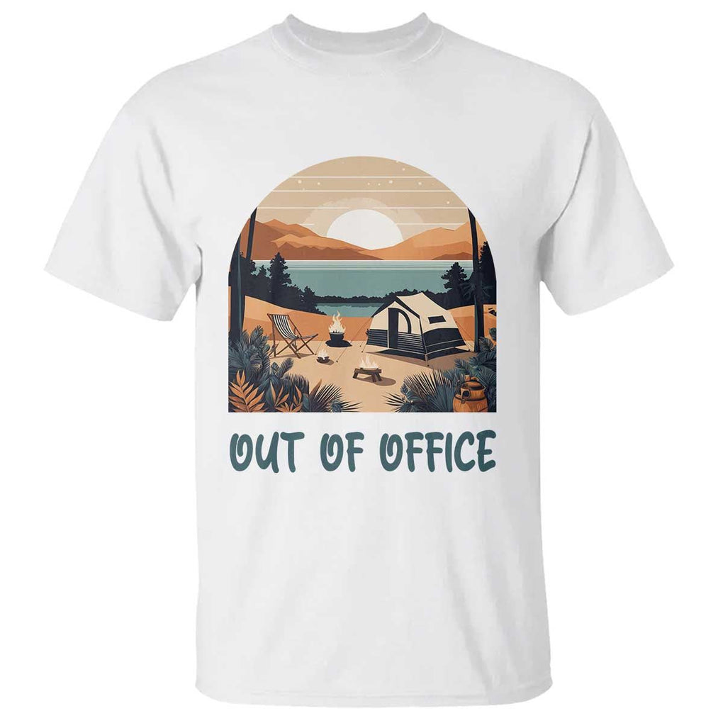 Vacation T Shirt Out Of Office Travel Blogger TS11 White Print Your Wear