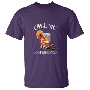 Vintage Whiskey T Shirt Call Me Old Fashioned Whiskey Cocktail Bourbon Cocktail TS11 Purple Print Your Wear