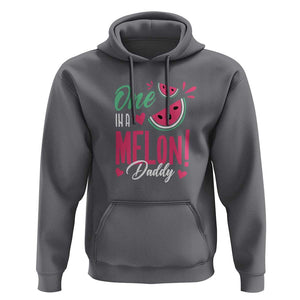 Dad Hoodie One In A Melon Daddy Birthday Funny Watermelon Summer Vacation TS11 Charcoal Print Your Wear