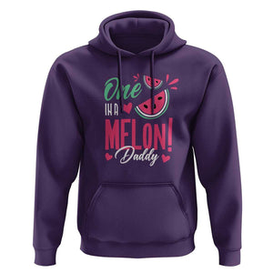 Dad Hoodie One In A Melon Daddy Birthday Funny Watermelon Summer Vacation TS11 Purple Print Your Wear