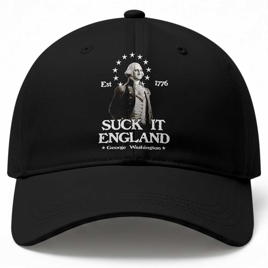 Funny Suck It England Baseball Cap 4th of July 1776 George Washington TS11 Print Your Wear