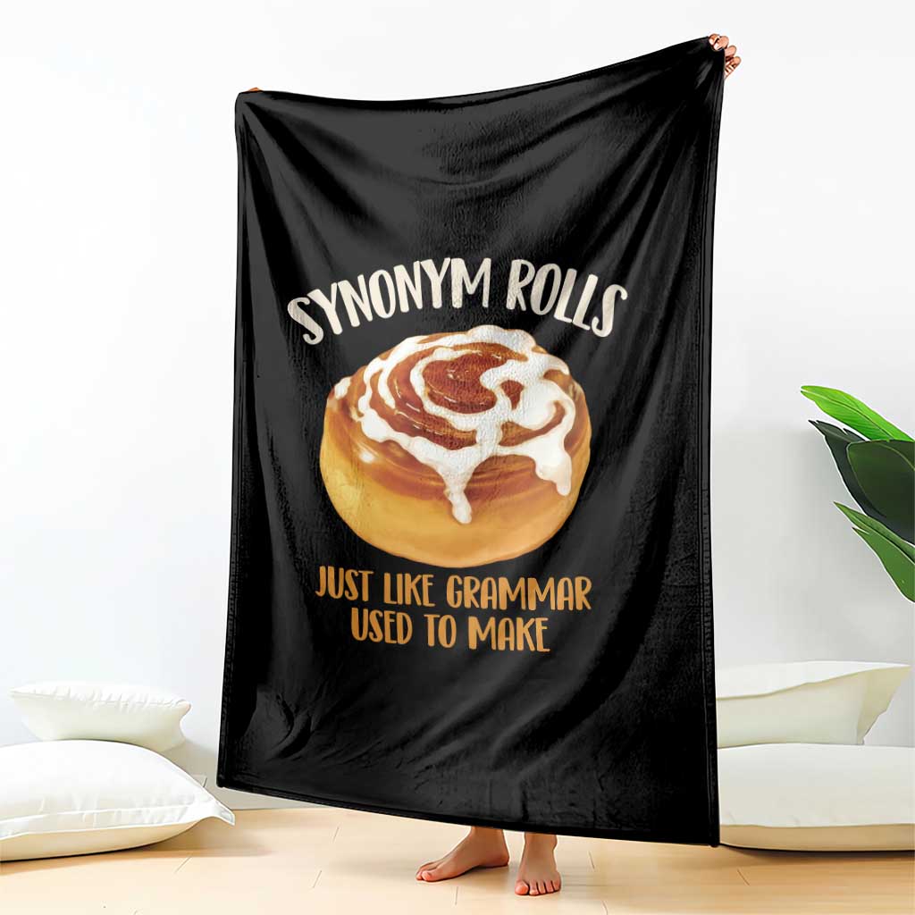 Funny Synonym Rolls Just Like Grammar Used To Make Throw Blanket Cinnamon Rolls Grammar Pun TS11 Print Your Wear