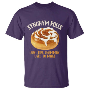Funny Synonym Rolls Just Like Grammar Used To Make T Shirt Cinnamon Rolls Grammar Pun TS11 Purple Print Your Wear