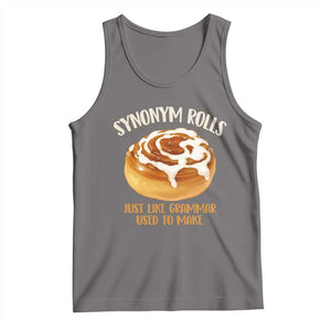 Funny Synonym Rolls Just Like Grammar Used To Make Tank Top Cinnamon Rolls Grammar Pun TS11 Deep Heather Print Your Wear