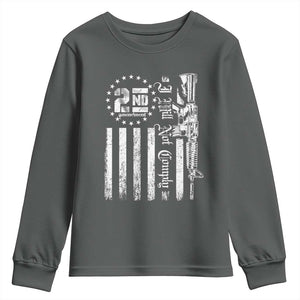 2nd Amendment I Will Not Comply Youth Sweatshirt AR15 Pro-Gun Rights American Flag TS11 Dark Heather Print Your Wear