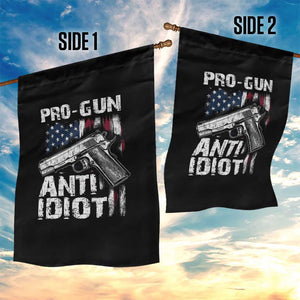 Pro Gun Anti Idiot Garden Flag Vintage American Flag 2nd Amendment TS11 Print Your Wear