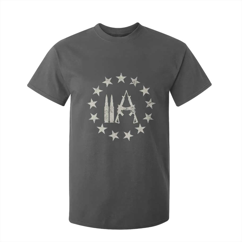 2nd Amendment AR15 Bullet Stars Patriotic Gun Rights T Shirt For Kid TS11 Dark Heather Print Your Wear