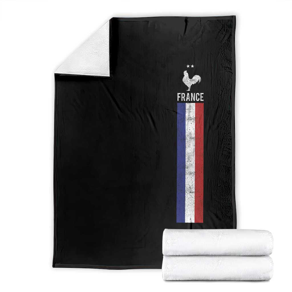 France Football Coq Soccer Throwback Jersey Style Throw Blanket Vintage French Flag TS11 Black Print Your Wear
