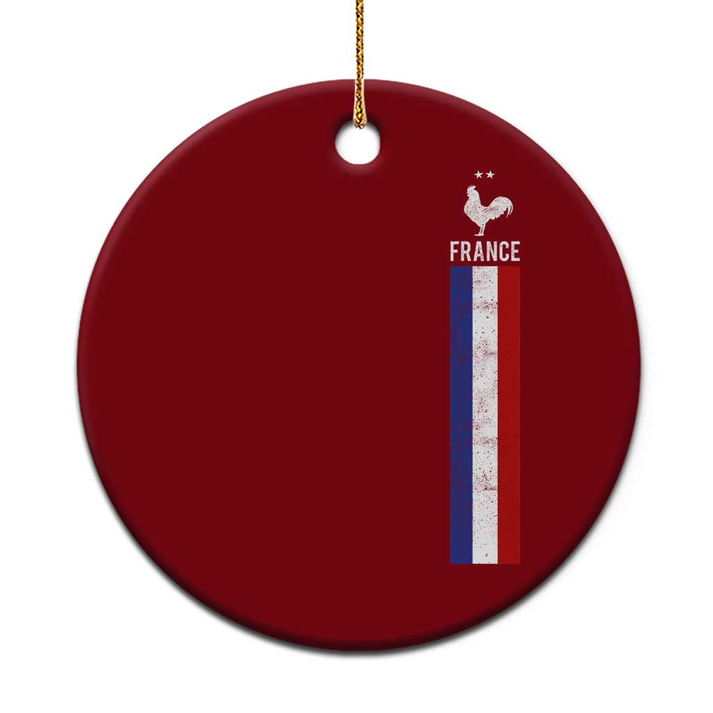 France Football Coq Soccer Throwback Jersey Style Ceramic Ornament Vintage French Flag TS11 1pc Red Print Your Wear