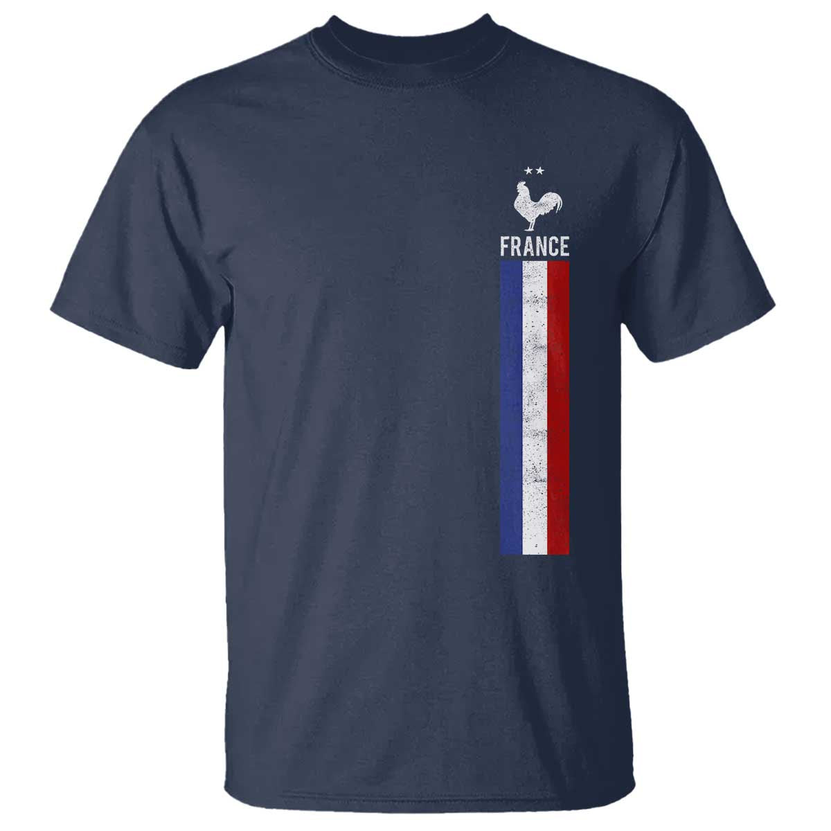 France Football Coq Soccer Throwback Jersey Style T Shirt Vintage French Flag TS11 Navy Print Your Wear