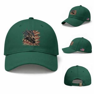 Patiotic Bull Rider Vintage Bull Riding Cowboy American Flag Baseball Cap TS11 Baseball Cap Universal Fit Irish Green Print Your Wear