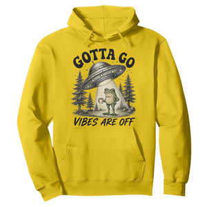 Funny Frog Alien Abduction Hoodie Gotta Go Vibes Are Off UFO Forest TS11 Daisy Print Your Wear
