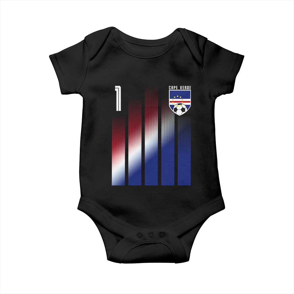 Cape Verde Flag Retro Sports Cabo Verdean Roots Baby Onesie TS11 Black Print Your Wear
