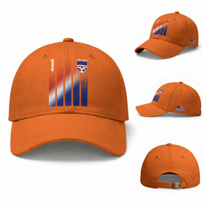 Cape Verde Flag Retro Sports Cabo Verdean Roots Baseball Cap TS11 Baseball Cap Universal Fit Orange Print Your Wear