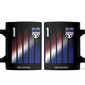 Cape Verde Flag Retro Sports Cabo Verdean Roots Coffee Mug TS11 Black Print Your Wear