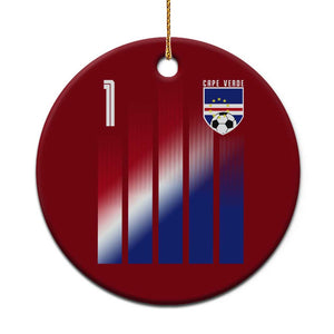 Cape Verde Flag Retro Sports Cabo Verdean Roots Ceramic Ornament TS11 1pc Red Print Your Wear