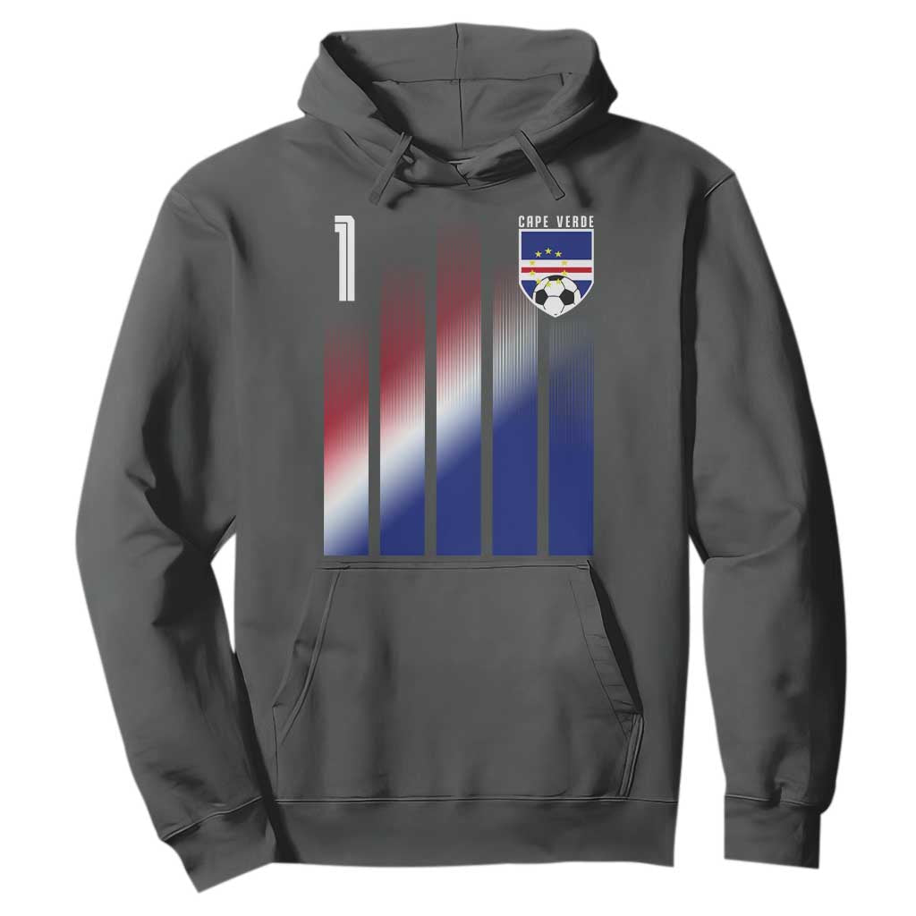 Cape Verde Flag Retro Sports Cabo Verdean Roots Hoodie TS11 Dark Heather Print Your Wear