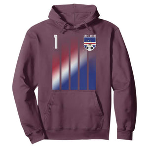 Cape Verde Flag Retro Sports Cabo Verdean Roots Hoodie TS11 Maroon Print Your Wear