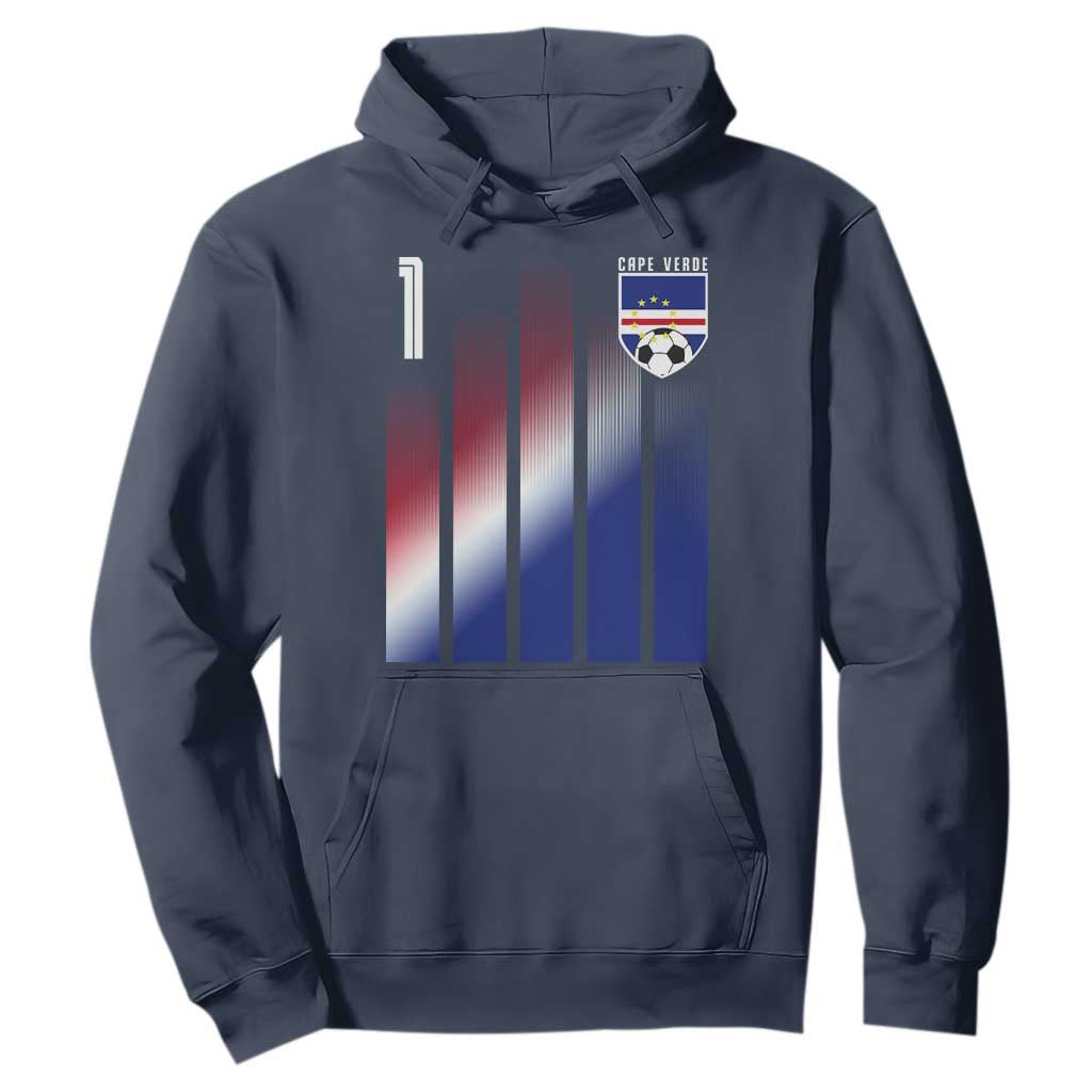 Cape Verde Flag Retro Sports Cabo Verdean Roots Hoodie TS11 Navy Print Your Wear