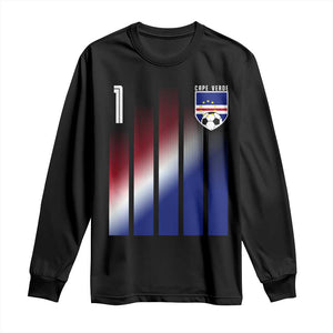 Cape Verde Flag Retro Sports Cabo Verdean Roots Long Sleeve Shirt TS11 Black Print Your Wear