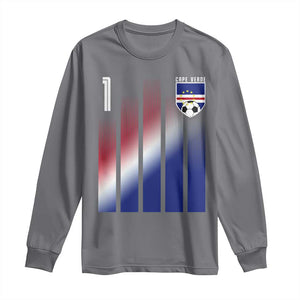 Cape Verde Flag Retro Sports Cabo Verdean Roots Long Sleeve Shirt TS11 Charcoal Print Your Wear