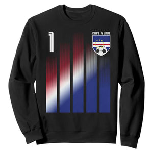 Cape Verde Flag Retro Sports Cabo Verdean Roots Sweatshirt TS11 Black Print Your Wear