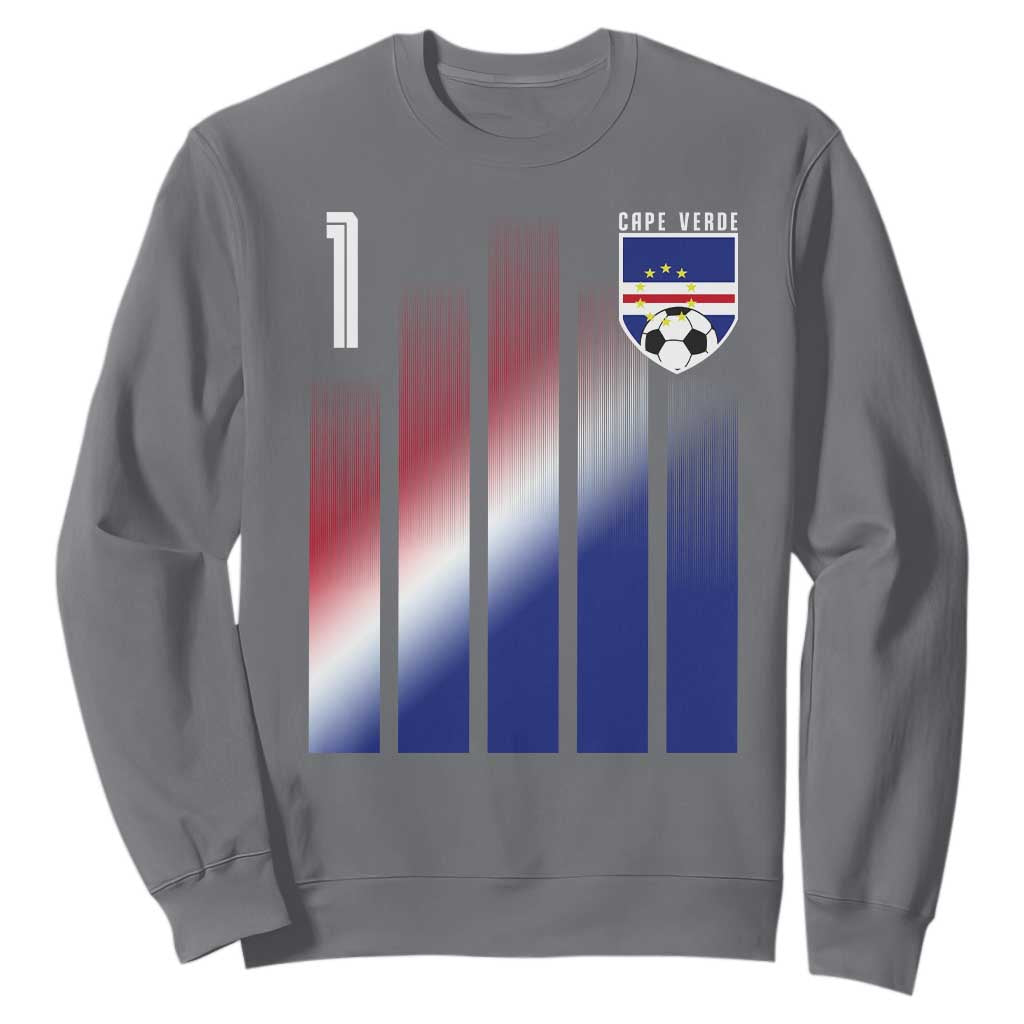 Cape Verde Flag Retro Sports Cabo Verdean Roots Sweatshirt TS11 Charcoal Print Your Wear