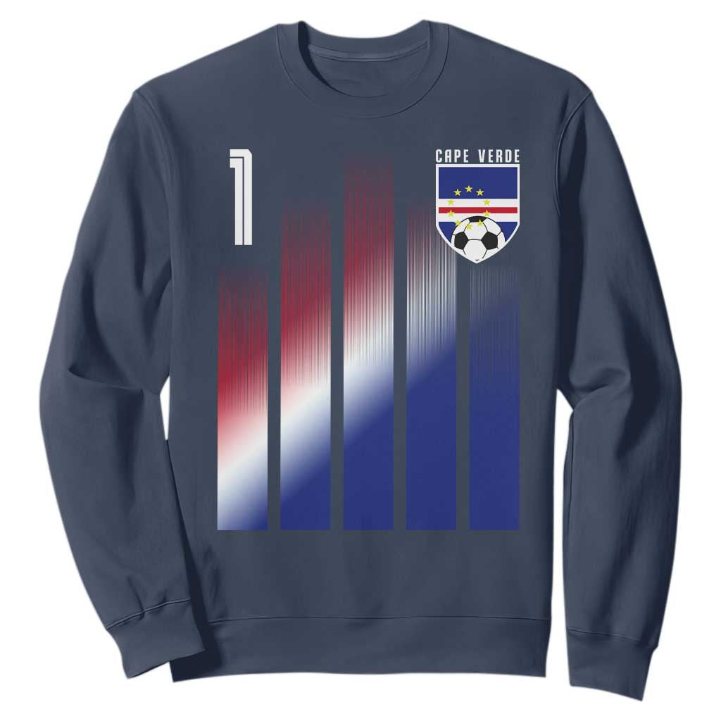 Cape Verde Flag Retro Sports Cabo Verdean Roots Sweatshirt TS11 Navy Print Your Wear