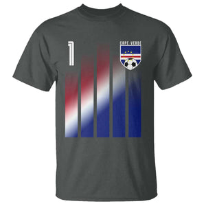 Cape Verde Flag Retro Sports Cabo Verdean Roots T Shirt TS11 Dark Heather Print Your Wear