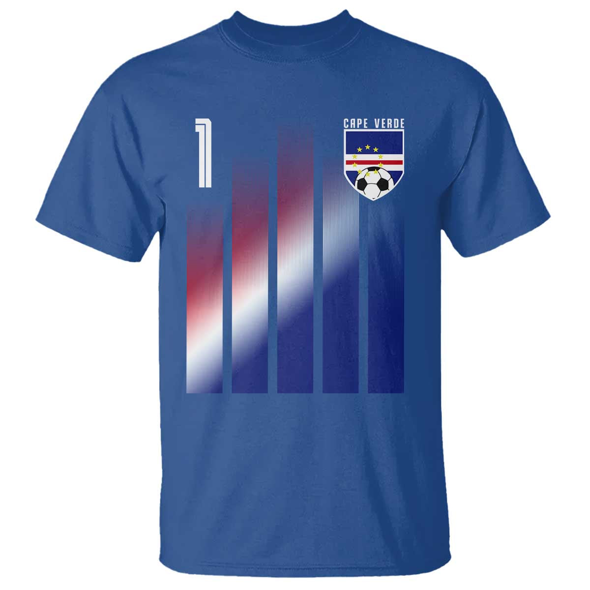 Cape Verde Flag Retro Sports Cabo Verdean Roots T Shirt TS11 Royal Blue Print Your Wear