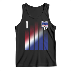 Cape Verde Flag Retro Sports Cabo Verdean Roots Tank Top TS11 Black Print Your Wear