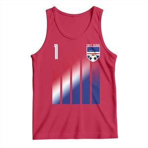 Cape Verde Flag Retro Sports Cabo Verdean Roots Tank Top TS11 Red Print Your Wear