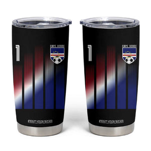 Cape Verde Flag Retro Sports Cabo Verdean Roots Tumbler Cup TS11 Black Print Your Wear