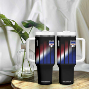 Cape Verde Flag Retro Sports Cabo Verdean Roots Tumbler With Handle TS11 Print Your Wear