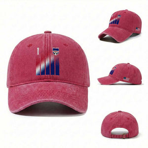Cape Verde Flag Retro Sports Cabo Verdean Roots Washed Cotton Baseball Cap TS11 Washed Cap Universal Fit Red Print Your Wear
