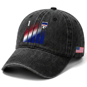 Cape Verde Flag Retro Sports Cabo Verdean Roots Washed Cotton Baseball Cap TS11 Print Your Wear