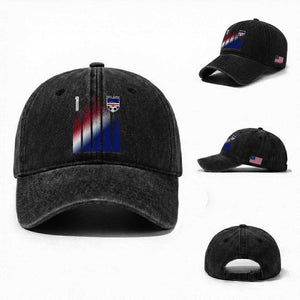 Cape Verde Flag Retro Sports Cabo Verdean Roots Washed Cotton Baseball Cap TS11 Washed Cap Universal Fit Black Print Your Wear