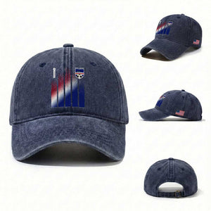 Cape Verde Flag Retro Sports Cabo Verdean Roots Washed Cotton Baseball Cap TS11 Washed Cap Universal Fit Navy Print Your Wear