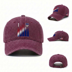 Cape Verde Flag Retro Sports Cabo Verdean Roots Washed Cotton Baseball Cap TS11 Washed Cap Universal Fit Burgundy Print Your Wear