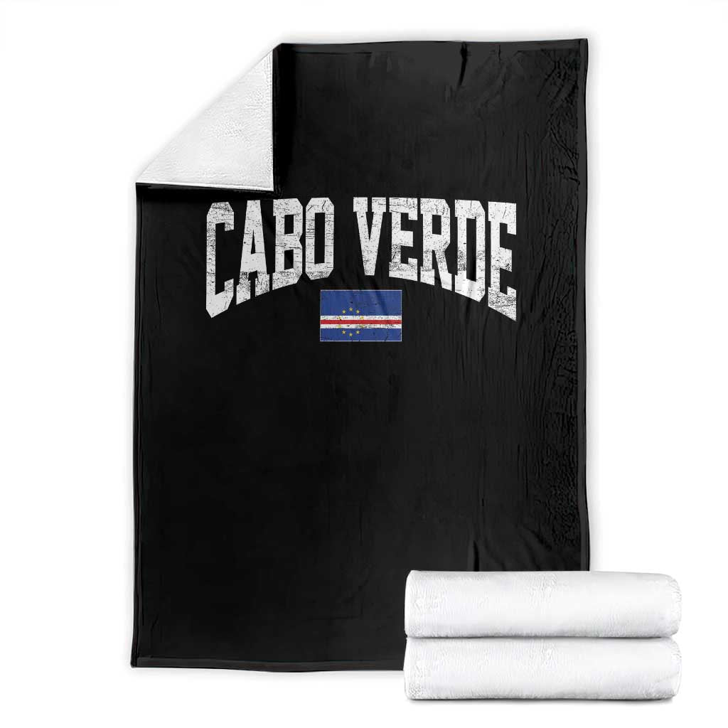 Cabo Verde Sports Throwback Throw Blanket Cape Verdean Pride Lovers TS11 Black Print Your Wear