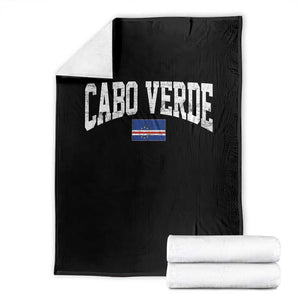 Cabo Verde Sports Throwback Throw Blanket Cape Verdean Pride Lovers TS11 Black Print Your Wear
